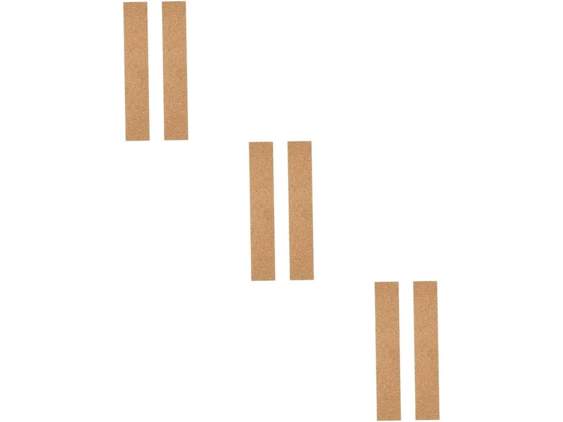 Conjunto de 6 tiras de papel de parede natural para quadro de avisos, sem moldura, ideal para anúncios em paredes.