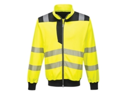 Moletom De Alta Visibilidade Com Zíper Pw3 / Amarelo Preto / P Portwest