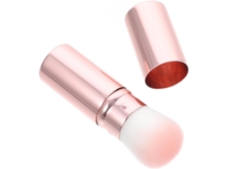 1 Pincel De Blush Retrátil Portátil Rosa Macio Para Maquiagem Facial