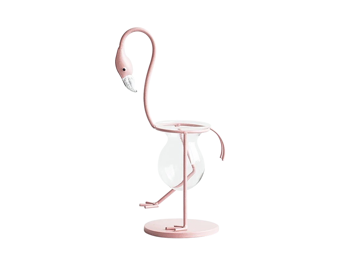 Vaso de flamingo em vidro para arranjos florais e decoração de casa LAXISCREED