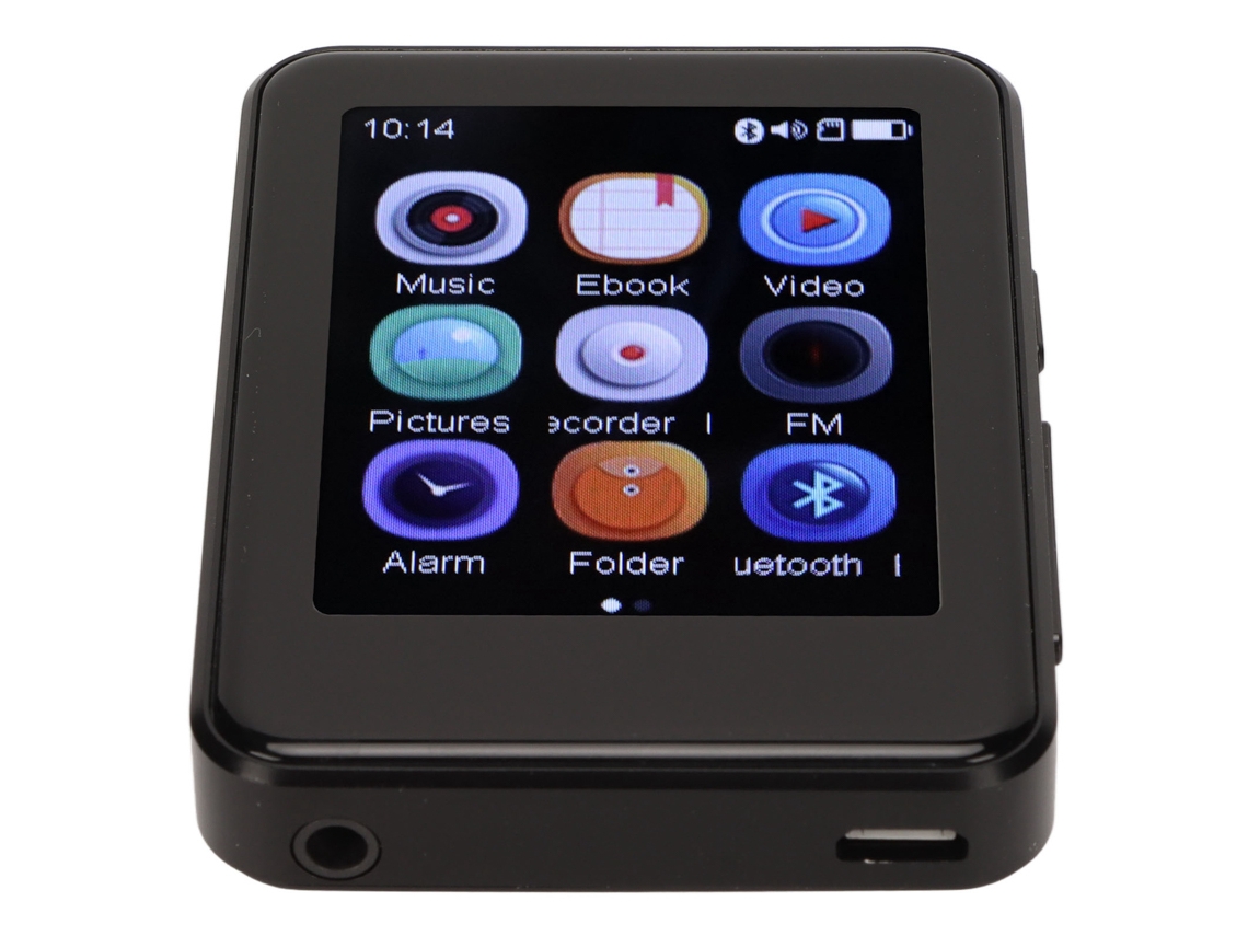 Leitor Mp3 Bluetooth SMANDY Mp08 2.5Inch Ecrã Tátil 4G Tf Card Preto