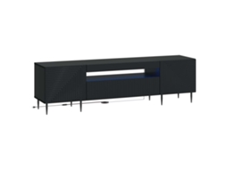 Vidaxl Gabinete De Tv Led Preto Derivados De Madeira