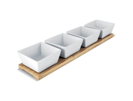 Conjunto de 4 tigelas de bambu para servir Lamart LT9020