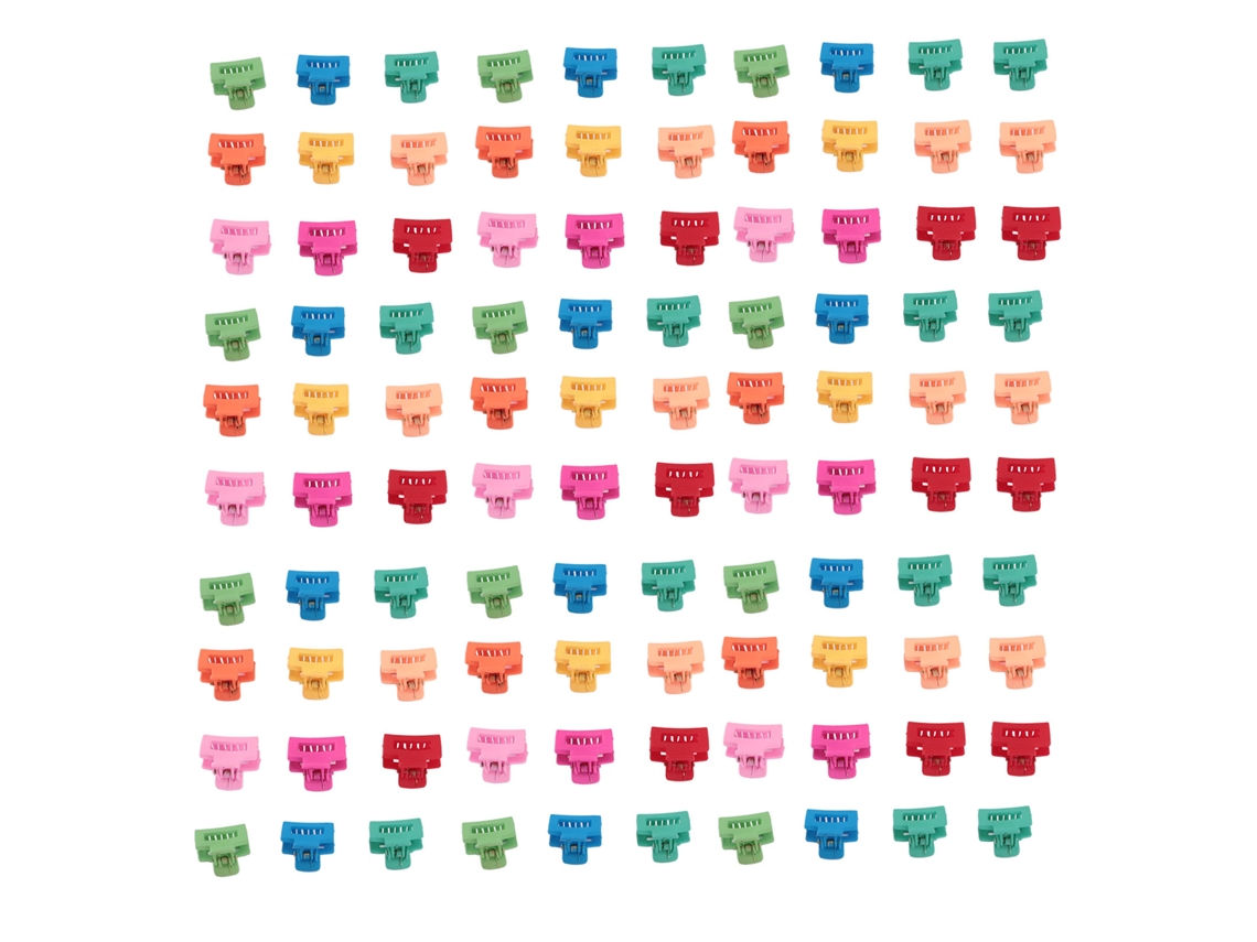 2026 100 Pinças Pequenas de Clavo Retangulares Mate Bonitas Coloridas Antideslizantes para Mulheres e Meninas, Cabelo Fino, Grosso e Médio