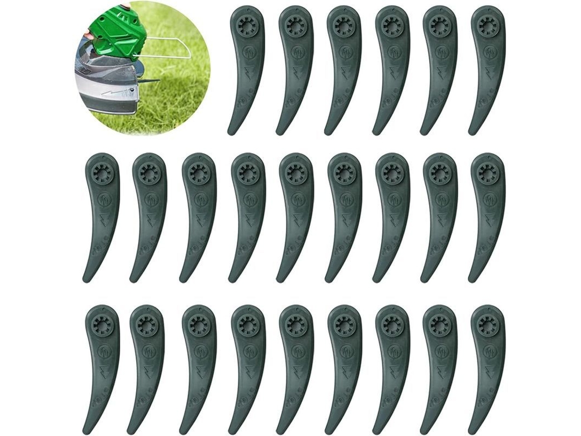 2026 lâminas de Reposição para Cortador de Grama Pacote de 24 Compatíveis com Bosch Durablade Art 23 18 Li, 26 18li Verde