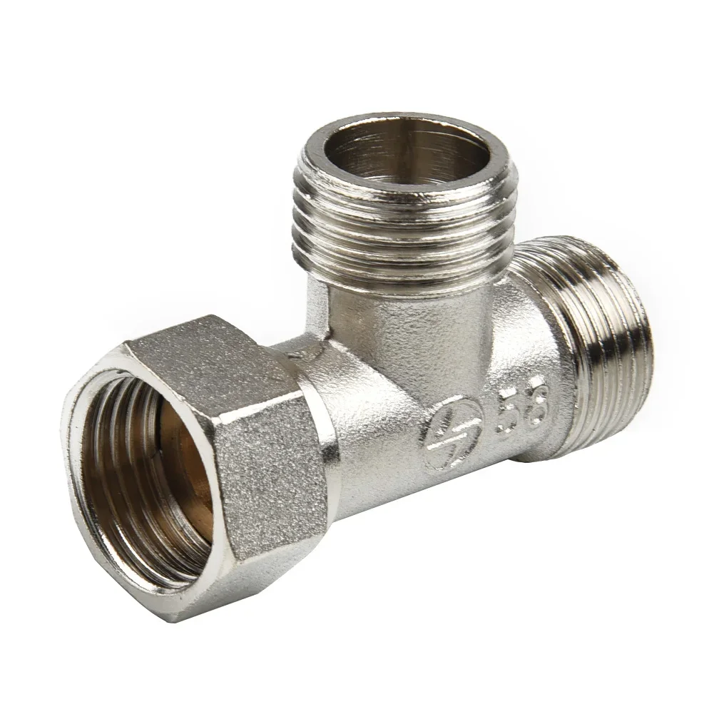 Válvula Desviadora De Vaso Sanitário Com Adaptador T De Cobre G1/2" Para Chuveiro, Bidê E Ducha Higiênica
