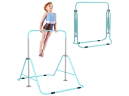Barra De Ginástica Aço Cor Azul Celeste 154x106,2x88,5-128,5 Cm Homcom