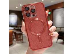 Capa De Tpu Para Iphone 16 Pro Max - Glitter - Acabamento Eletroplástico - Magsafe