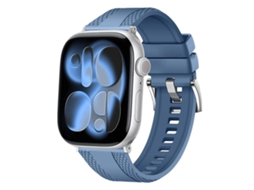 Bracelete para Apple Watch 46/49/45/44mm Borracha Fluorocarbonada com Textura Diamante Azul XIAOMOYU