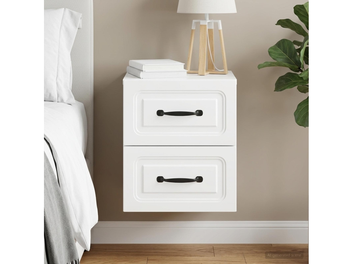 Vidaxl Gabinete De Canto Montado Na Parede Branco 34,5 X 33 X 40 Cm