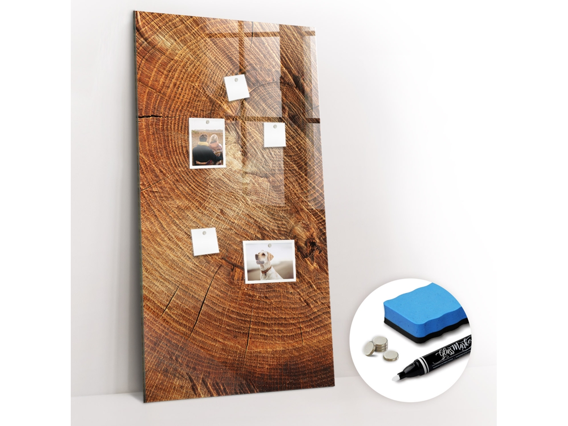 Quadro Magnético De Parede Corte Transversal De Tronco Para A Cozinha Espelharte (60x120 Cm)