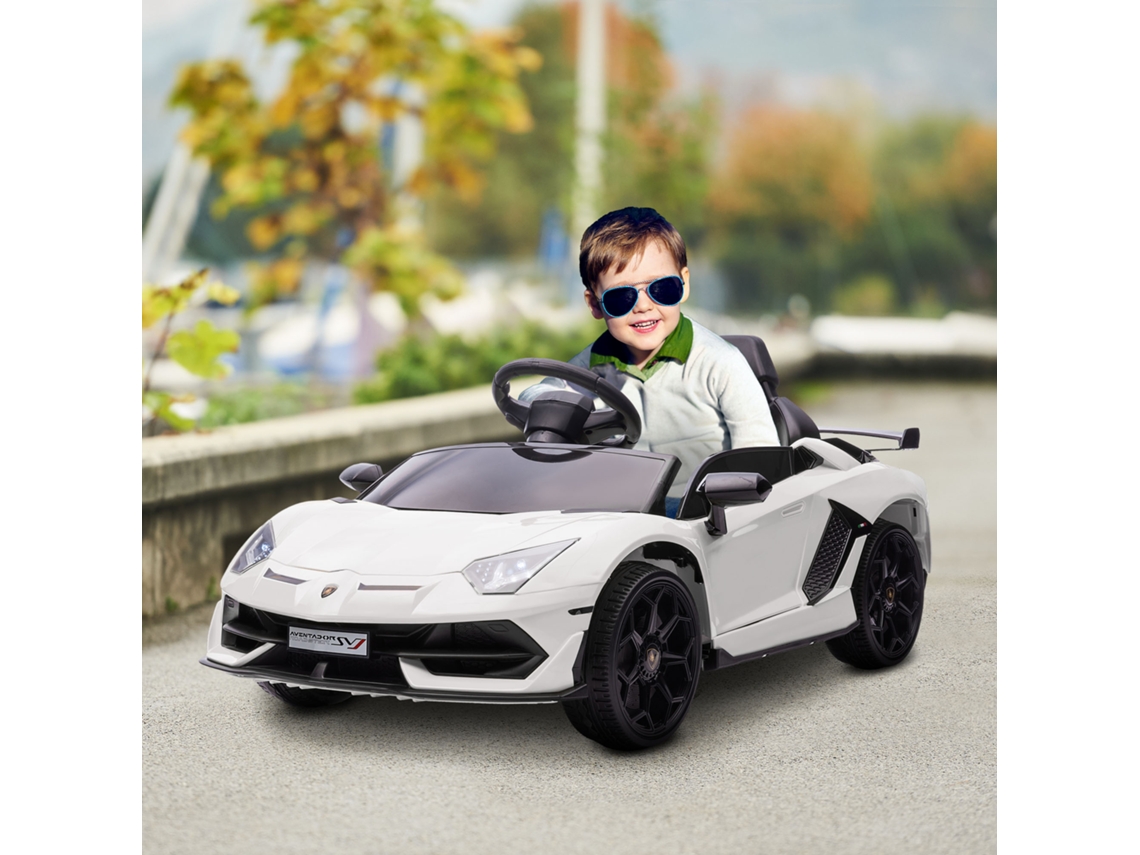Carro Infantil Elétrico 12v, 2 Motores, Suspensão, Controle Remoto 2.4g - Faróis, Buzina E Música, Velocidade 3-5km/h, Branco, Licenciado
