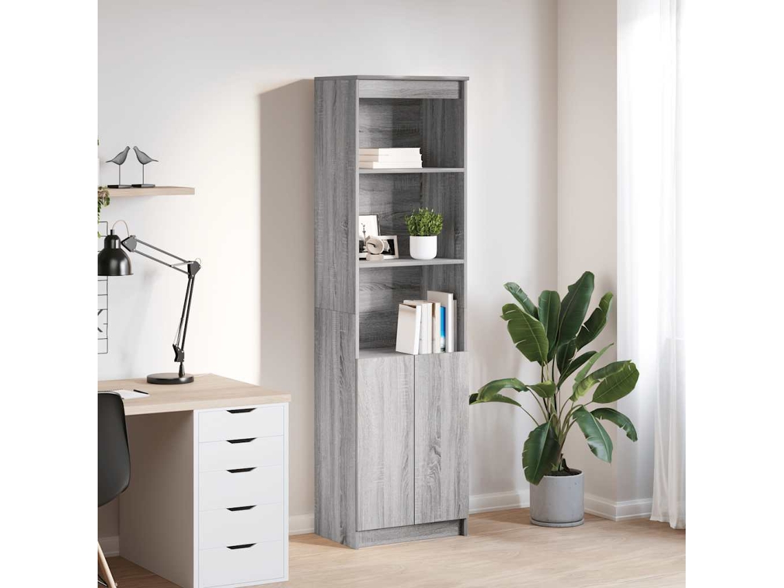 Vidaxl Aparador Alto 50x35x180cm Derivados De Madeira Sonoma Cinzento