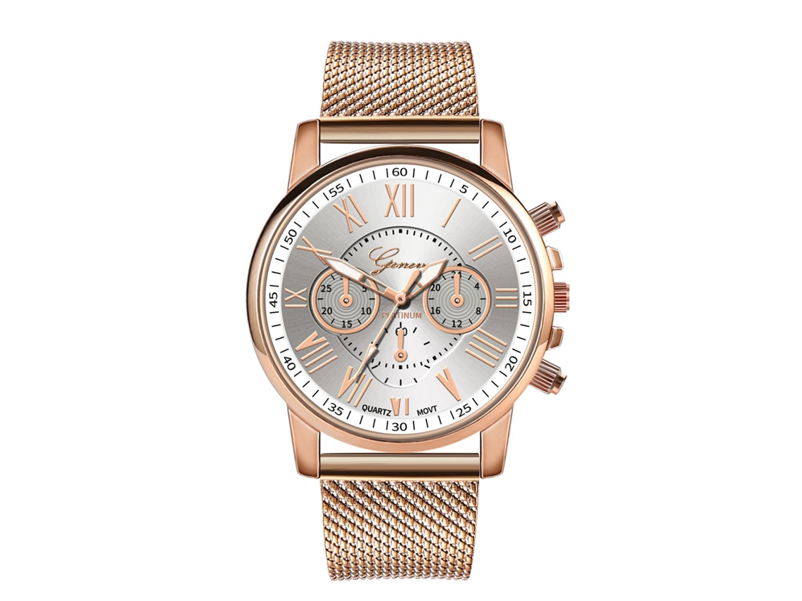 Reloj De Pareja Unisex De Cuarzo Con Correa De Silicona Y Números Romanos Blanco
