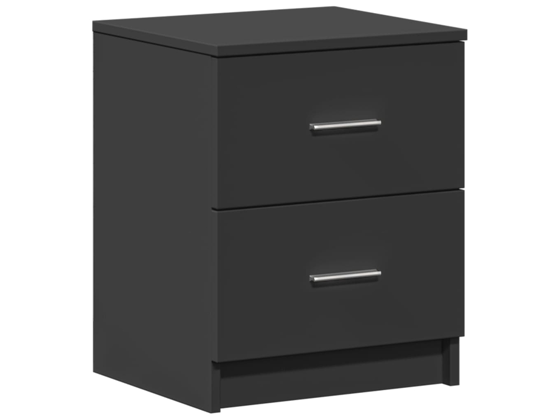 Mesa de Cabeceira com 2 Gavetas 40x36x50 Cm Preto MAISON EXCLUSIVE