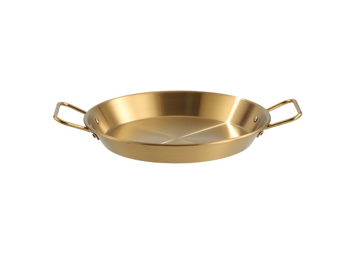 Frigideiras Com Alça Dupla, Transferência Uniforme De Calor, Aço Inoxidável, Alça Dupla, Fundo Plano, Frigideira Para Cozinhar Frutos Do Mar