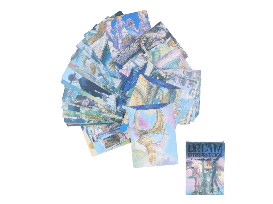 Walshlxq 36 Cartas de Interpretação de Sonhos Baralho de Oráculo Subconsciente Consciente Passado Presente Futuro
