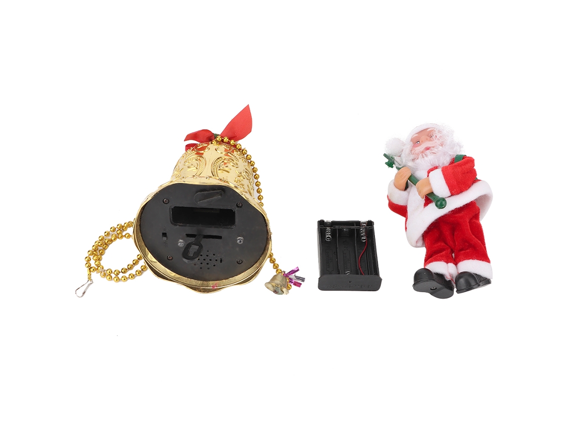 Laxiscreed Boneco Elétrico De Natal Santa Claus Com Relógio, Decoração Festiva E Brinquedo Natalício
