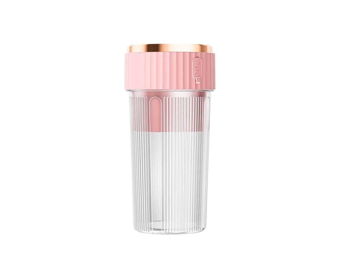 Liquidificador CHRUI 6 Lâminas Portátil Usb Recarregável 450ml (rosa)
