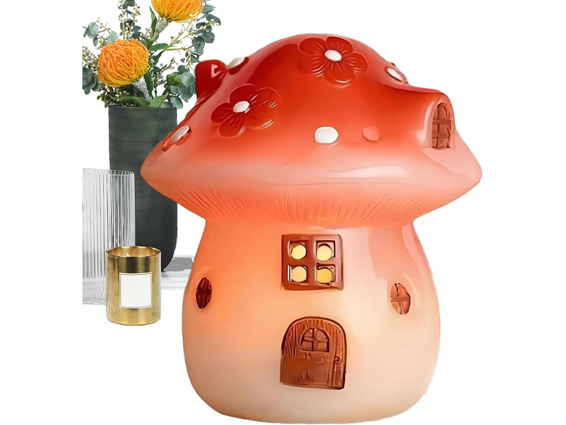 Base de mesa em formato Cogumelo, decoração leve, criativa e charmosa.