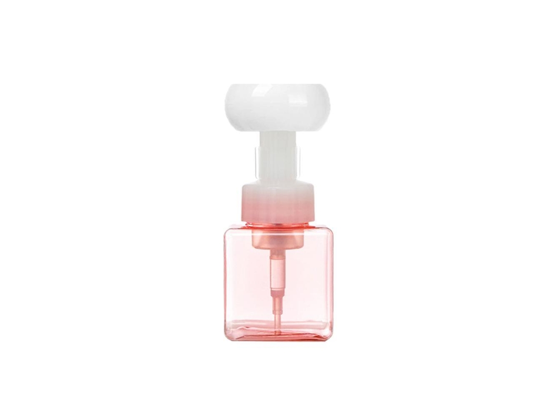 Frasco vazio de 250ml com dispensador de espuma de sabonete líquido rosa
