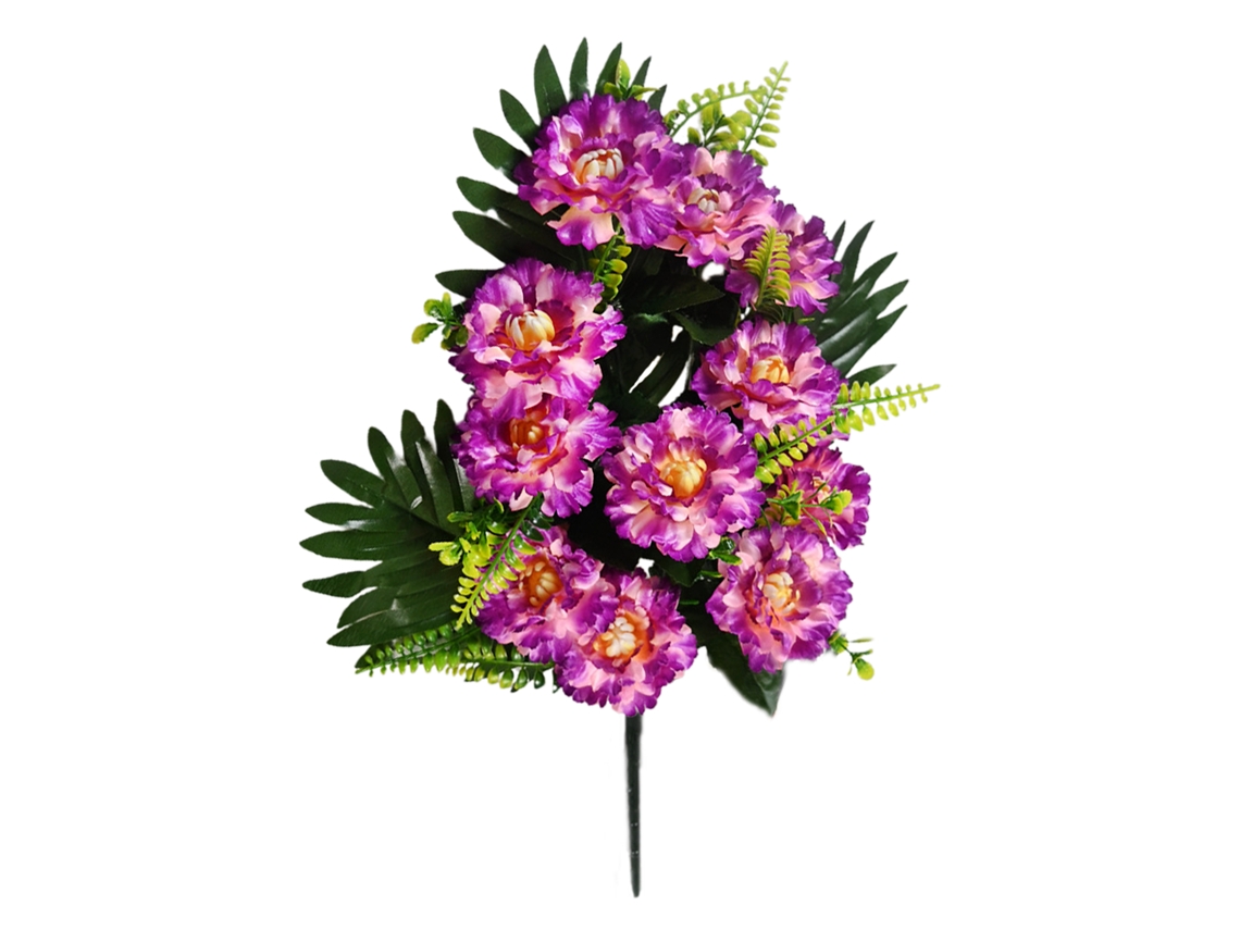 Flor de seda peônia roxa com 12 cabeças 56cm para decoração LAXISCREED