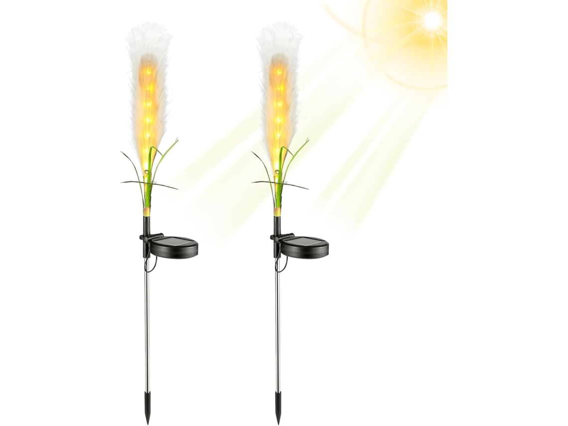 Conjunto De 2 Luminárias Solares Externas À Prova D'água Para Jardim, Iluminação Paisagística E Decoração.