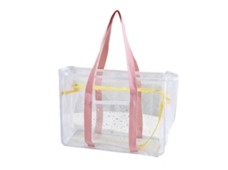 Bolsa De Praia Feminina Para Atividades Ao Ar Livre Pvc Transparente Para Viagem Armazenamento Prático Natação-rosa