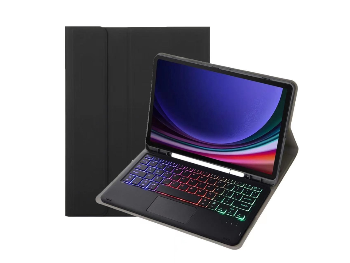 Capa Com Teclado Bluetooth E Touchpad Compatível Com Samsung Tab S6 Lite De 10,4 Polegadas, Retroiluminada