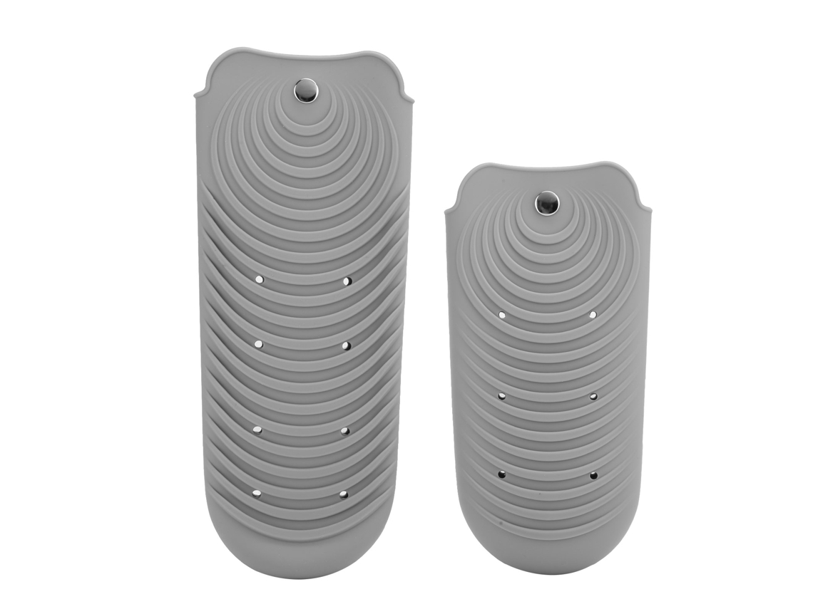 2026 bolsa de Armazenamento em Silicone para Chapinha de Cabelo Resistente Ao Calor, Capa de Alfombra para Chapinha Cinza, 2 Peças
