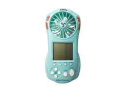 Mini Ventilador Portátil 2 em 1 para Pendurar no Pescoço em Formato de Console de Jogos Tetris Azul BRILVIBERA