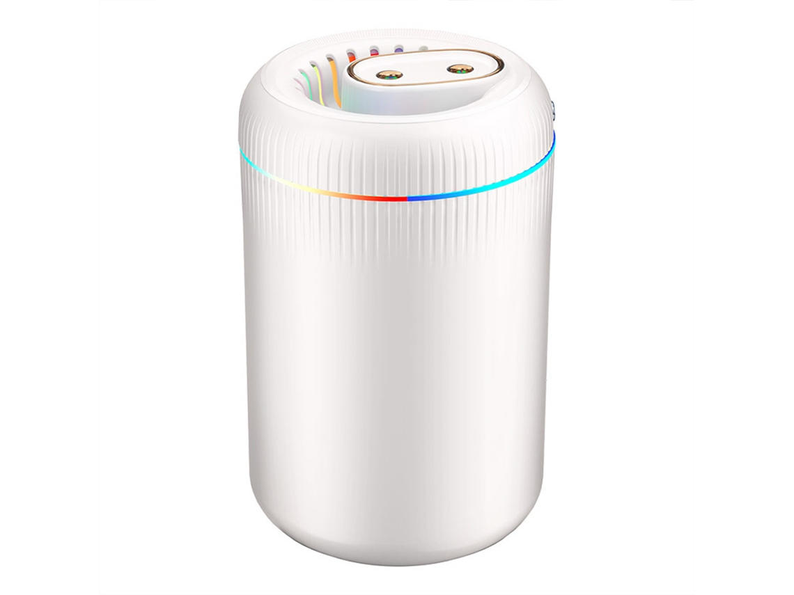 Humidificador Portátil Com Luz Noturna 7 Cores, Nebulização, Bocal Duplo, Carregamento Usb, Para Quarto E Mesa Rnemitery