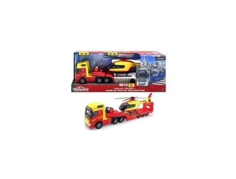 Caminhão-helicóptero policial Majorette GS 35 cm, brinquedo unissex, branco, para crianças de 3 anos ou mais