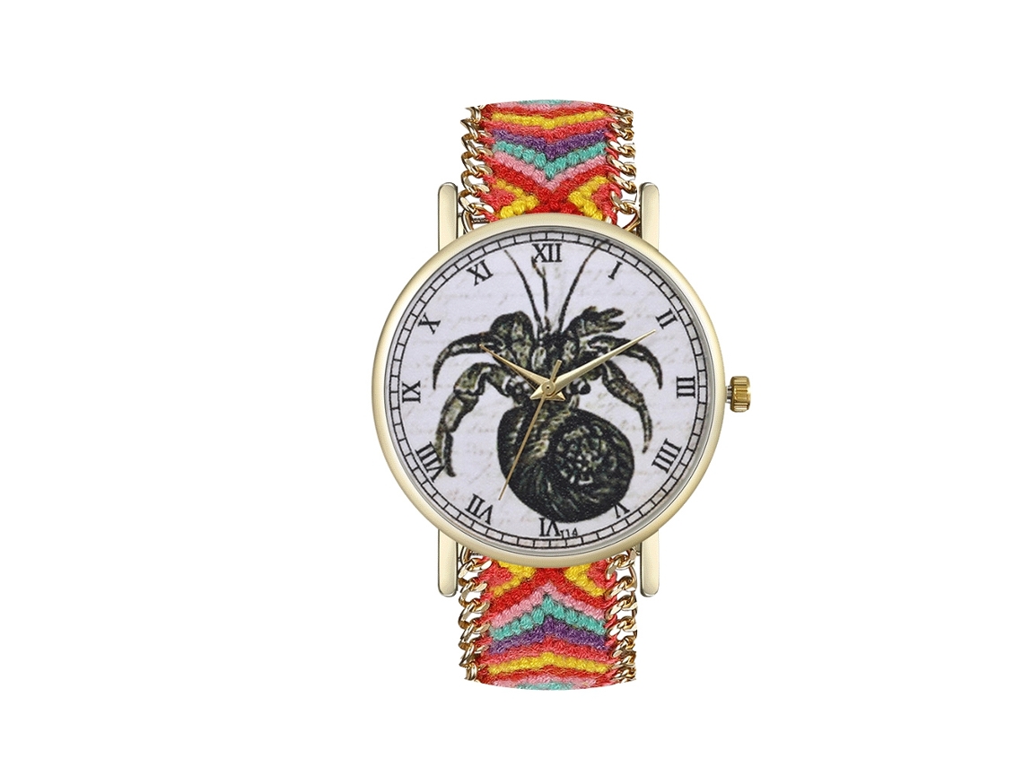 Relógio de Pulso de Quartzo com Pulseira de Lã Simples Casual Moderno Elegante T14 fg (5)