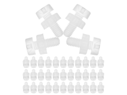 Kit Com 100 Fixadores De Acrílico Transparente Três Lados, Com Parafusos M3x6 E Porcas M3x2, 4-design Multifuncional