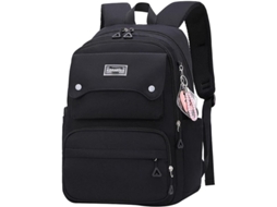 Mochila esportiva unissex para academia com compartimento para sapatos, preta, tamanho P/BRAND 2026