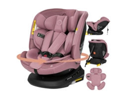 Cadeira Auto Giratória De Bebé Lionelo Bastiaan Plus I-size - 40-150cm - 0-12 Anos - Rotação 360° - Isofix Top Tether - Rwf - Rosa