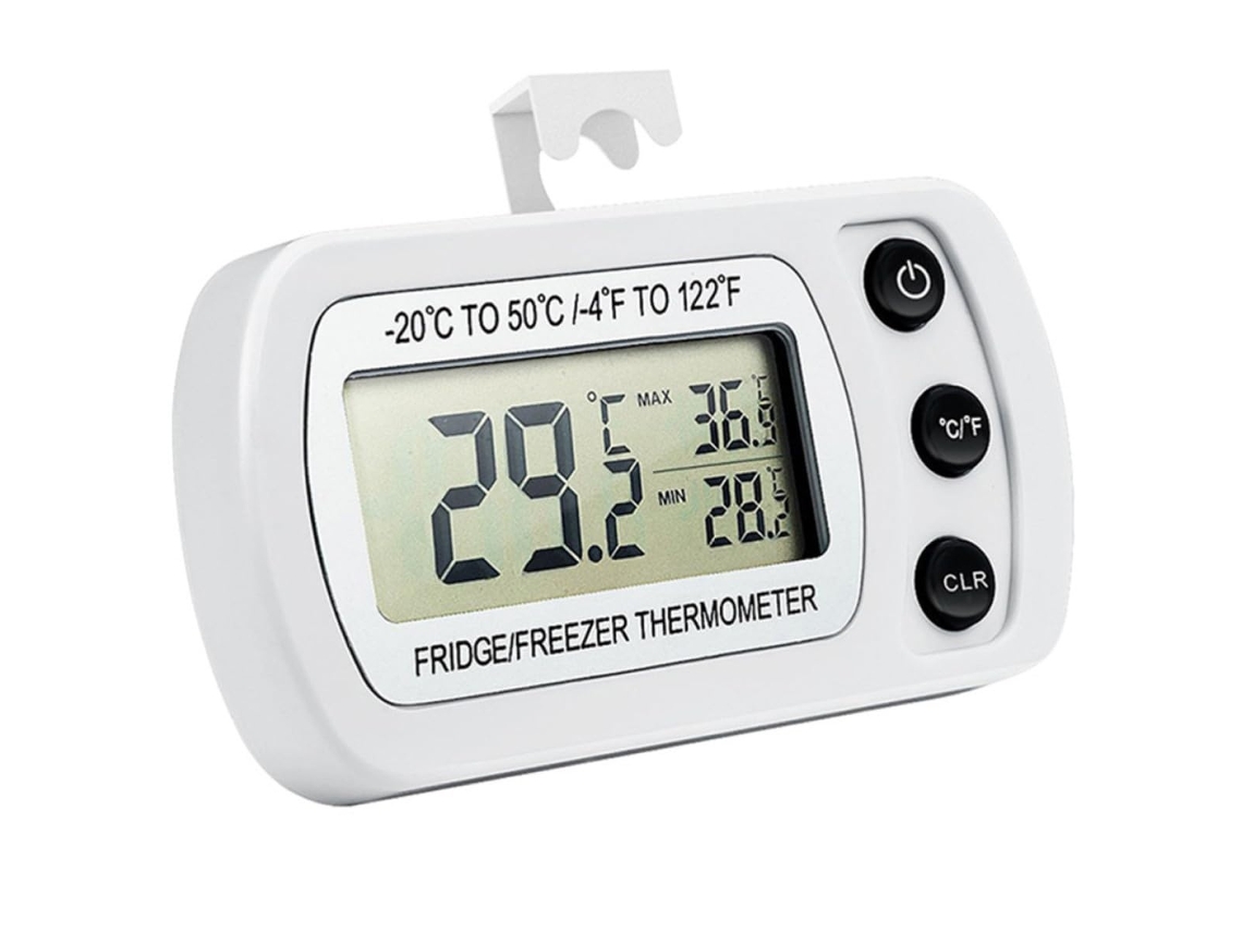 Lurelia Termo-higrómetro Com Sensor, 2 Unidades, Para Frigorífico E Congelador, Alta Precisão, Visor Lcd, Sem Fios, Impermeável