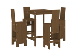 Garden Bar Set, Garden Bar Sets Vidaxl Marrom Madeira De Pinho (n/a)
