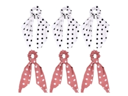 Faixas de Cabelo Suporte de Rabo de Cavalo Laços Elásticos 2 em 1 Acessórios Vintage para Mulheres e Meninas JEDBESETZT