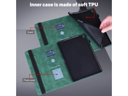 Capa De Couro Pu Para Fire Max 11 Com Suporte, Porta Cartão E Estampa. Tuotuo
