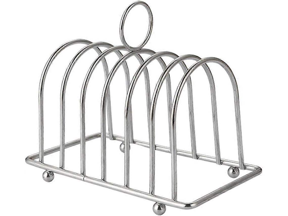 Suporte Para Pão E Torradas, Em Aço Inoxidável, 6 Compartimentos, Alça Para Transporte, Para Servir, Resfriar E Organizar Na Cozinha