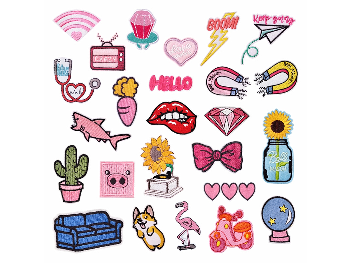 Patches Bordados Fofos De Desenho Animado Patches Coloridos Para Passar A Ferro Para Crianças Apliques Adoráveis ​​para Roupas E Acessórios Slowmoose