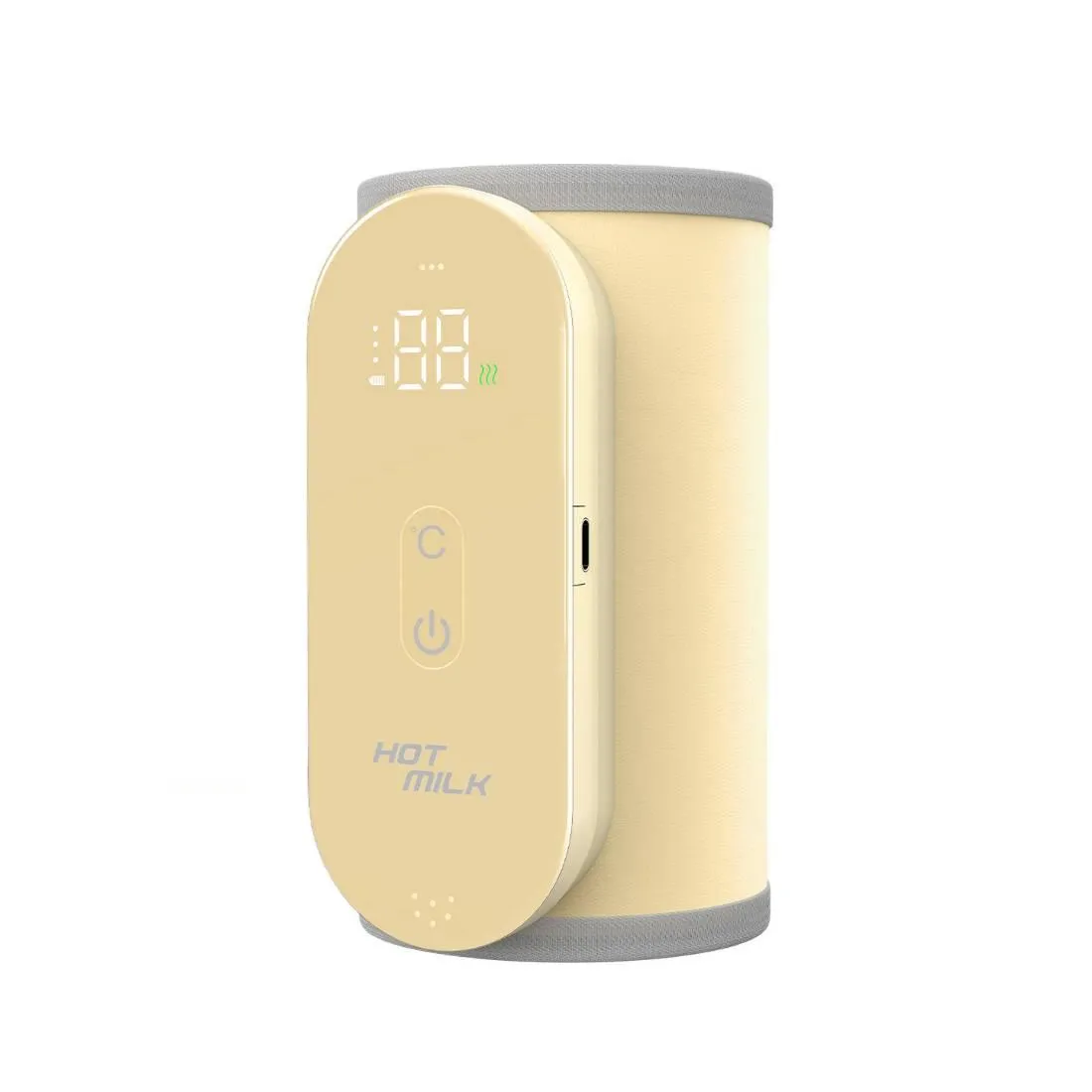 Aquecedor De Mamadeiras Eifson Portátil 360° Com 6 Temperaturas, Bateria 6000mah E À Prova De Água - Amarelo