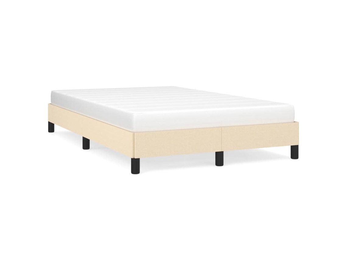 Bed Frame, Bed Frames Vidaxl Creme Tecido (120 X 200 Cm)