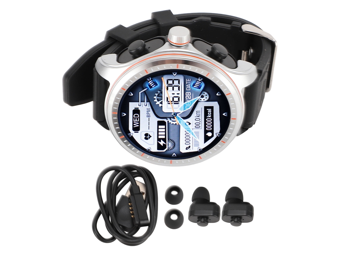 Smartwatch com Fones EOOCOO 2 em 1 com chamadas Bluetooth e pagamento offline