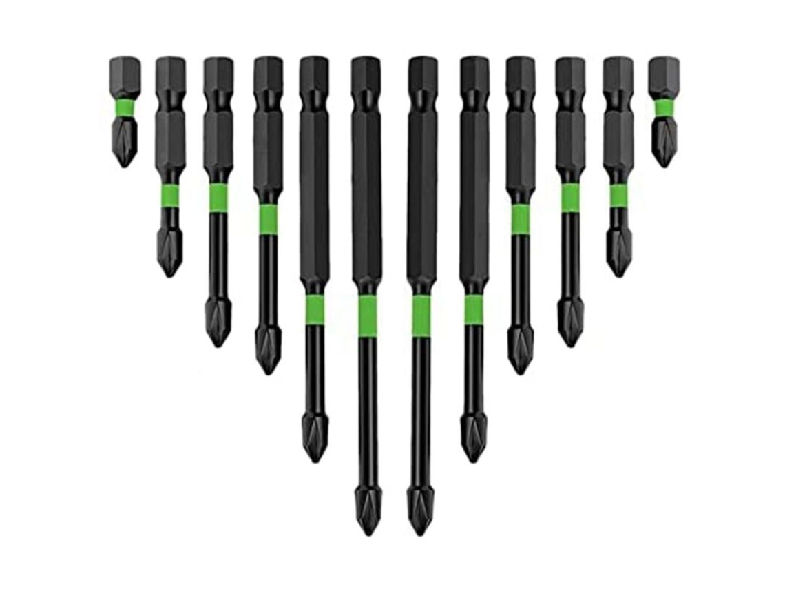 Conjunto De 12 Brocas Para Parafusadeira Com Encaixe S2, Modelo 2023, Cabeças Robustas Elétrica E Furadeira Impacto. -aquaforge