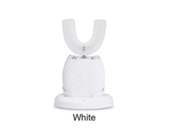 Escova de Dentes Elétrica Sônica Silicone em Formato U para Limpeza Bucal 360 ​​graus, com Luz Azul Fria e Funçã o Clareamento Dental. GOKOCO