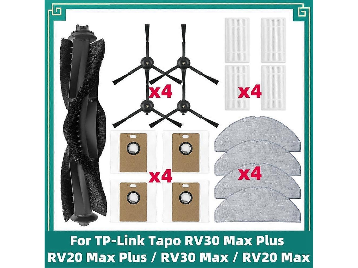 Consumíveis Para Aspirador De Pó Rv30max/rv30 /rv20 Max/rv20: Escova Lateral Principal, Filtro E Saco De Pó._ozo