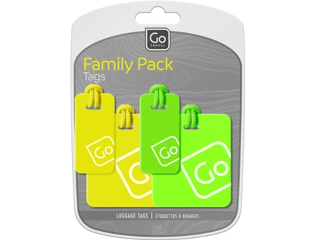 Luggage Tags Family Pack Go Travel (yellow/green)